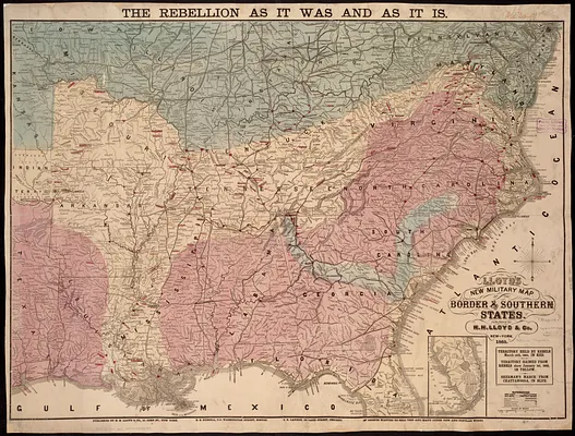 Lloyd's new military map of the border & southern states
