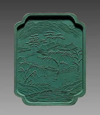 Ink Stick from an Imperially Commissioned Set of Ink Stick with Images and Poems of Famous West Lake Sites