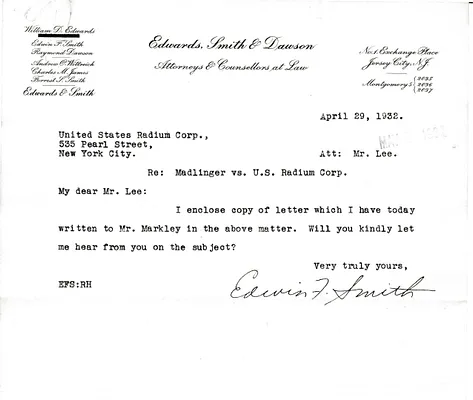 Letters Received, April 29, 1932