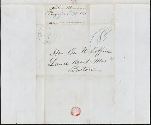 Major Silas Banard to George Coffin, 6 April 1845