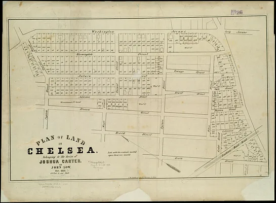 Plan of land in Chelsea belonging to the heirs of Joshua Carter