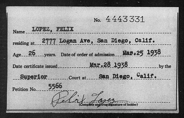 Lopez, Felix - 1938