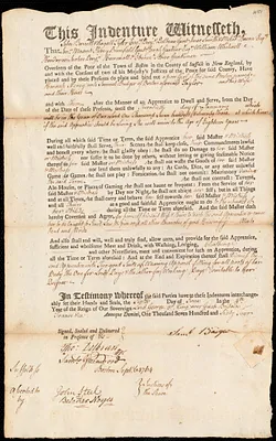Hannah Meney indentured to apprentice with Samuel Badger of Boston, 6 June 1764