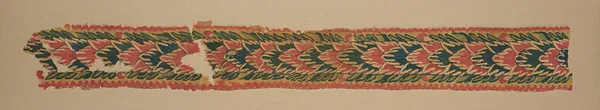 Panel from a Large Curtain, Overlapping Leaves
