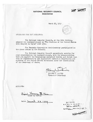 Memorandum from Sidney Souers to President Harry S. Truman