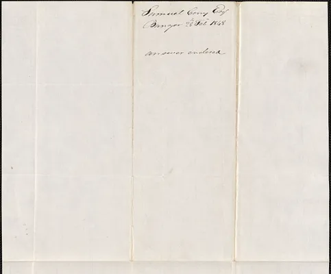 Judge Sam Cony to George Coffin, 28 February 1848