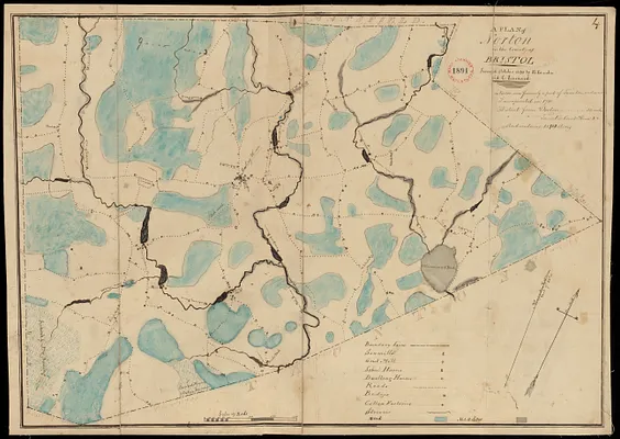 Plan of Norton made by C. Leonard and E. Lincoln, dated October 1830