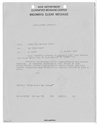 Cable from H. D. Maxwell to Justin Wolf