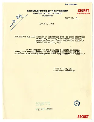 Memorandum from James S. Lay, Jr.