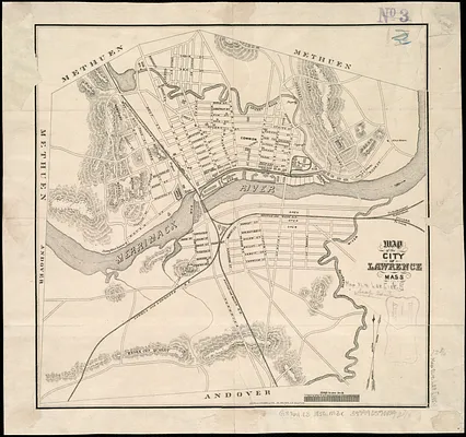 Map of the city of Lawrence Mass