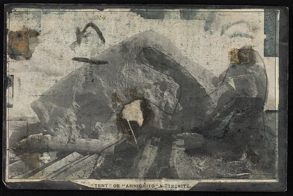 Metal Plate of "Tent" or "Ahnighito" Meteorite