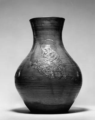 Temple Vase with Three Buddhist Saints