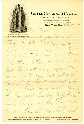 Letter from Harry S. Truman to Bess W. Truman