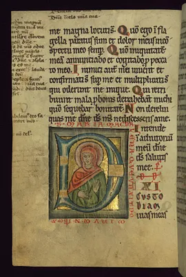 Initial ""D"" with Mary Magdalene