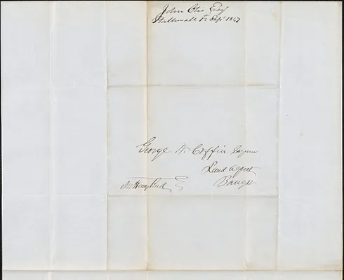 John Otis to George Coffin, 13 September 1847
