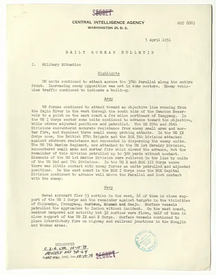 Memorandum, Daily Korean Bulletin