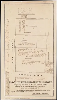 Plan of the old Julien estate