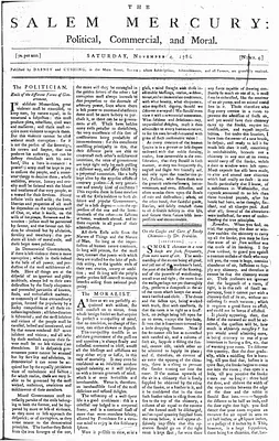 The Salem Mercury: Political, Commercial, and Moral