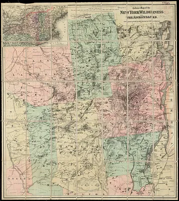 Colton's map of the New York Wilderness and the Adirondacks