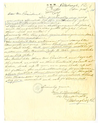 Letter from Mrs. F. Levichi to President Harry S. Truman
