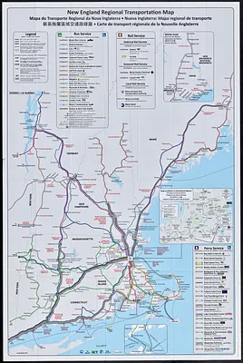 New England regional transportation map