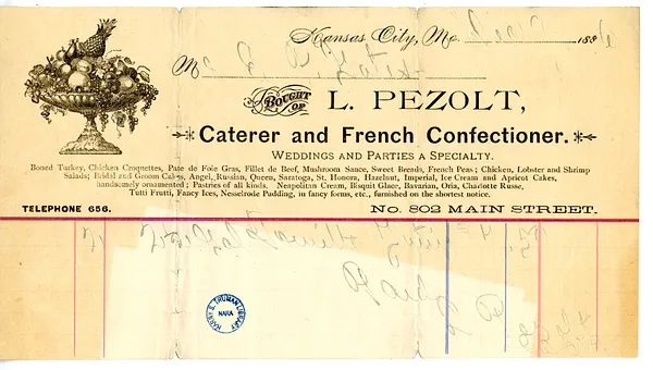 Receipt from L. Pezolt to George P. Gates