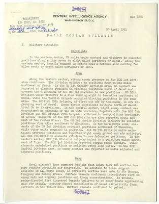 Memorandum, Daily Korean Bulletin