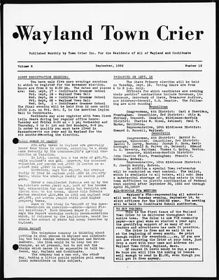 Wayland Town Crier