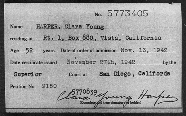 Harper, Clara Young - 1942