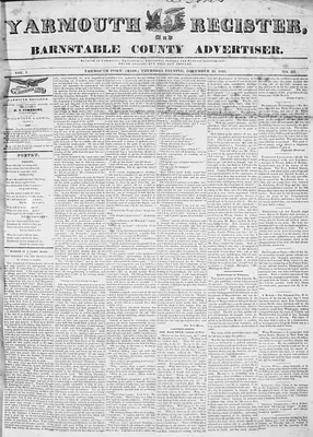 Yarmouth Register, and Barnstable County Advertiser