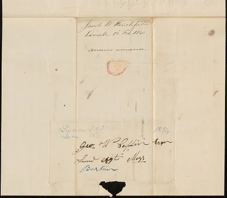 Jacob Stitchfield to George Coffin, 12 February 1840