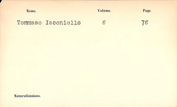 Naturalization Index, Hartford County Court and Hartford Court of Common Pleas, 1876-1906, Iaconiello-Kirby