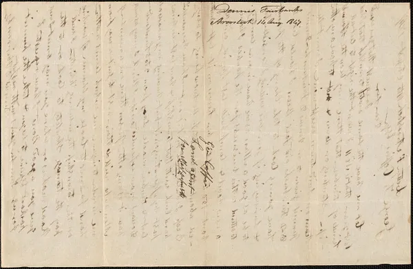 Dennis Fairbanks to George Coffin, 14 August 1847