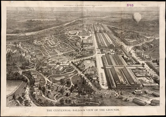 The Centennial-balloon view of the grounds