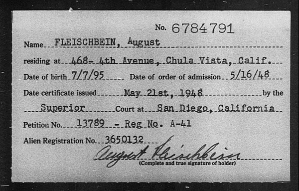 Fleischbein, August - 1948