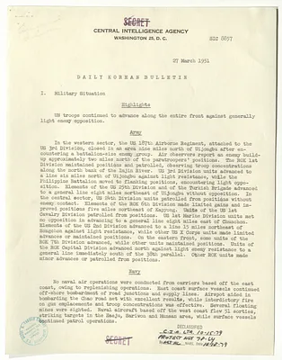 Memorandum, Daily Korean Bulletin