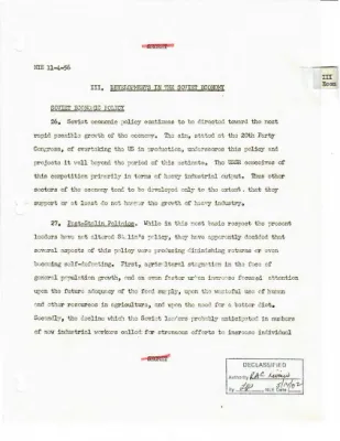 National Intelligence Estimate 11-4-56, Soviet Capabilities and Probable Soviet Courses of Action Through 1961, Part 2 of 4