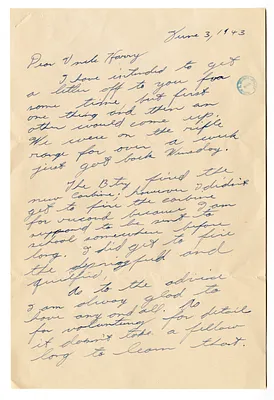 Letter from Harry A. Truman to Harry S. Truman