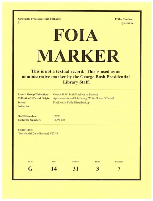 [Presidential Daily Backup] 4/27/1989