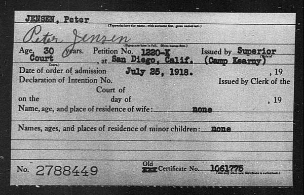 Jensen, Peter - 1918