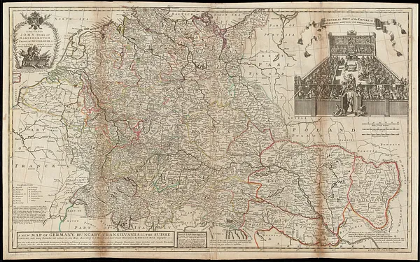 A new map of Germany, Hungary, Transilvania & the Suisse cantons