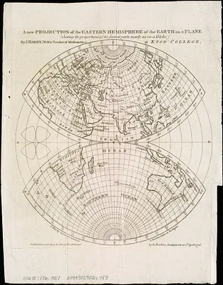 A new projection of the Eastern Hemisphere of the earth on a plane