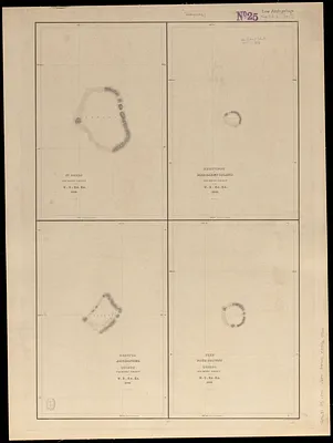 St. Pablo, Paumotu Group ; Nukutipipi or Margaret Island, Paumotu Group ; Heretua or Archangel of Quiros, Paumotu Group ; Teku or Four Crowns of Quiros, Paumotu Group