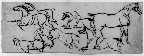 Studies of Horses after Gericault