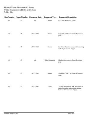 WHSF: Returned, 60-15