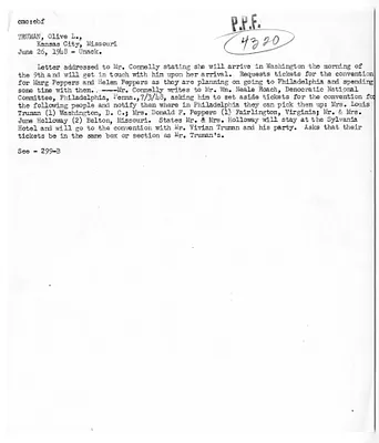 Cross Reference Memorandum