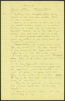 Herbert Brutus Ehrmann Papers, 1906-1970. Sacco-Vanzetti. Statement for Congress, 1960. Box 14, Folder 11, Harvard Law School Library, Historical & Special Collections