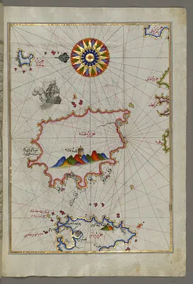 Map of the Island of Naxos in the Southeastern Aegean Sea