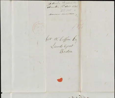 Zebulon Ingersoll to George Coffin, 28 Ocotber 1844