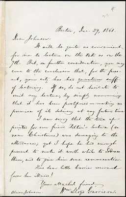 Letter from William Lloyd Garrison, Boston, [Mass.], to Oliver Johnson, Dec. 29, 1861